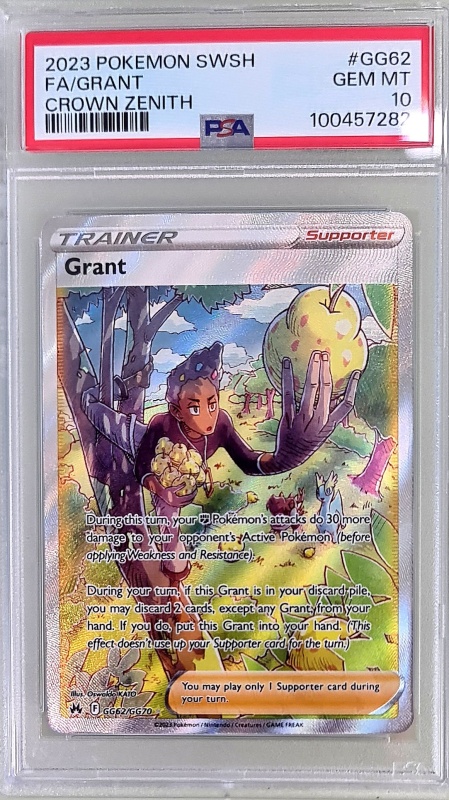 Grant FA/GRANT #GG62/GG70 Full Art Ултра рядко (английски) PSA 10 GEM MT