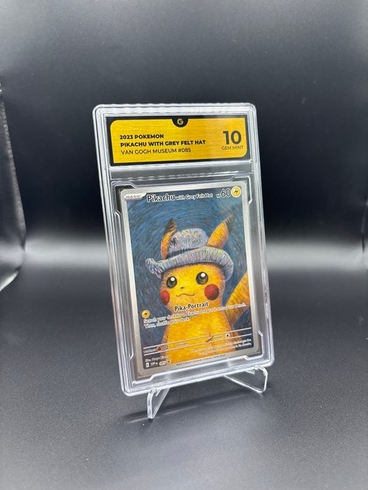2023 ピカチュウ グレー フェルト ハット #085 Gem Mint 10 Pikachu With Grey Felt Hat #085 — GG 10 GEM MINT (Van Gogh Museum