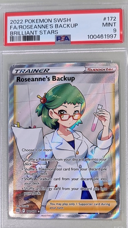 Roseanne's Backup #172/172 Full Art Ultra Rare (Anglais) PSA 9 MINT