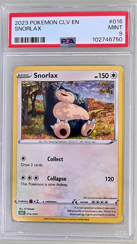 Snorlax #016/034 Common Vintage (английски) PSA 9 MINT