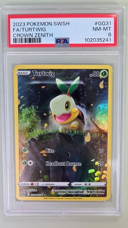 Turtwig #GG31/GG70 PSA 8 Near Mint Holo Rare (Български)