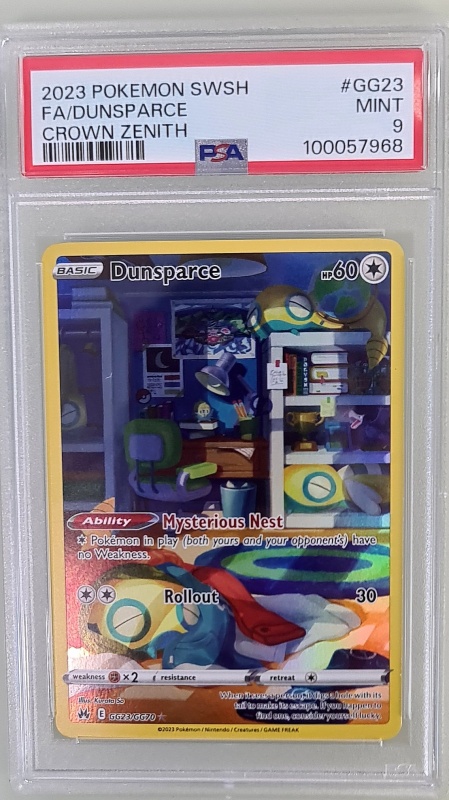 Dunsparce FA/DUNSPARCE #GG23/GG70 Пълно изкуство Ултра рядко (английски) PSA 9 MINT