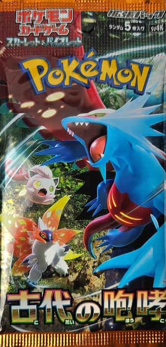 Pokémon Pokémon Ancient Roar Booster Pack JP Фабрично запечатан - 1 SV4K Booster Pack (японски)