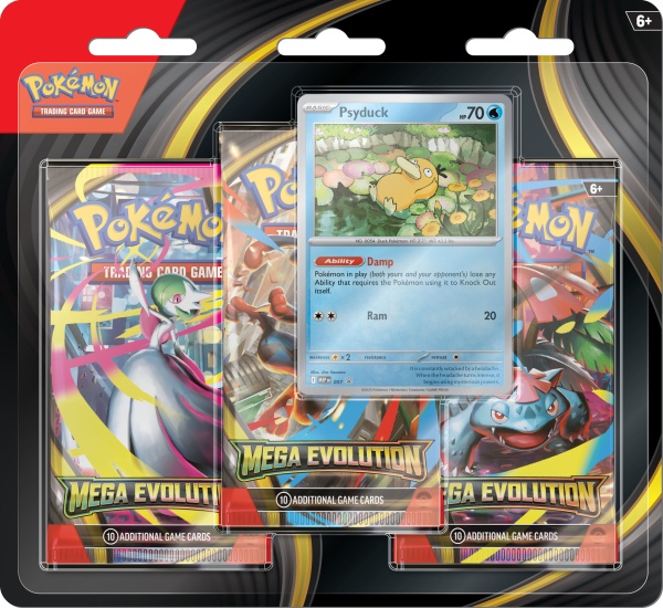 Pokémon TCG: Мега еволюция 3 пакета блистери - Psyduck
