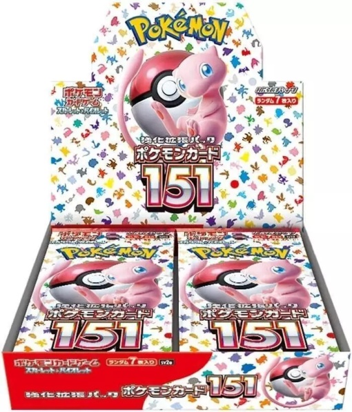 Pokémon TCG TCG Scarlet &amp; Violet 151 JP Бустер пакет Дисплейна кутия Фабрично запечатана - 20 бустера (японски)