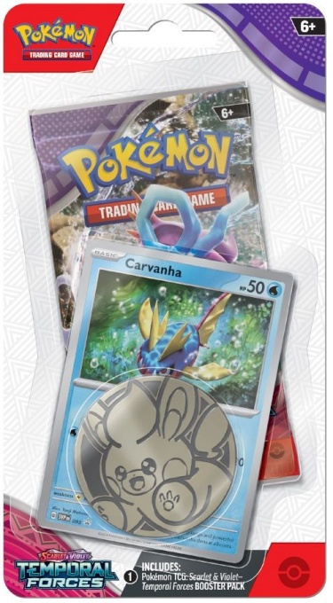 Покемон TCG комплект карти: Scarlet &amp; Violet 5 Temporal Forces Checklane Checklane Блистер - Carvanha