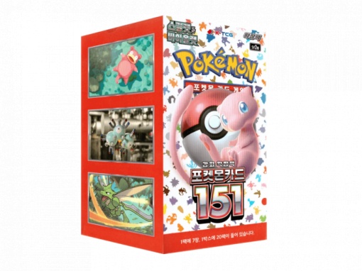 Cutie Pokémon TCG TCG Scarlet &amp; Violet 151 KR Бустер пакет Дисплейна кутия Фабрично запечатана - 20 бустера (корейски)