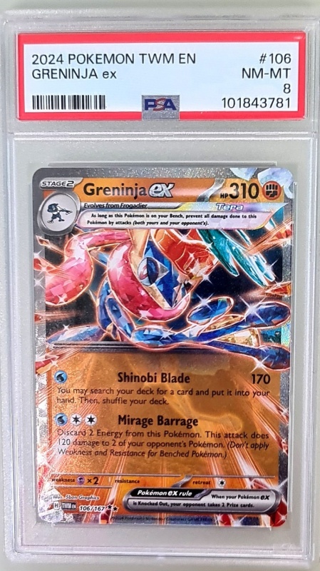Greninja ex Tera #106/167 PSA 8 (English) | PokeMANIA
