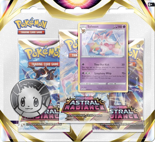 Pokémon TCG: Меч и щит - Астрално сияние - блистер 3 пакета (Промо Sylveon)