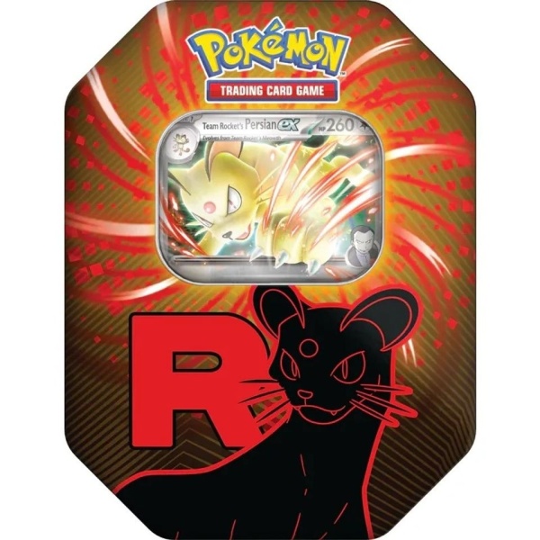 Pokmon TCG: Team Rocket's Persian-EX Tin | PokeMANIA Pokmon TCG: Team Rocket's Persian-EX Tin | PokeMANIA