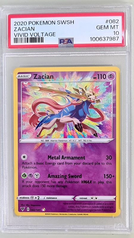 Зациан #082/185 Рядко (английски) PSA 10 GEM MT