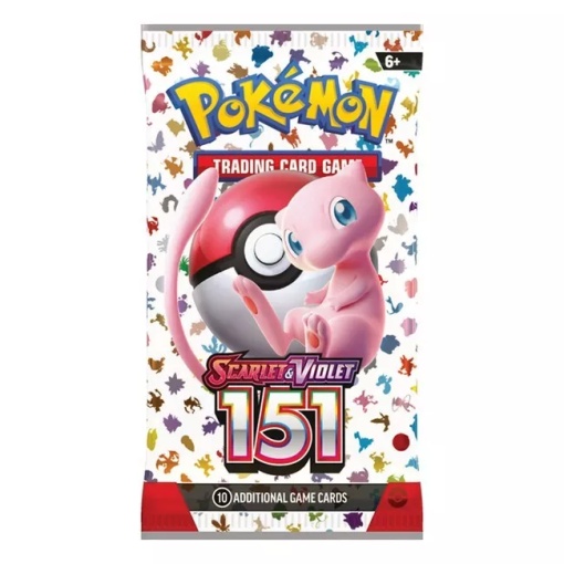 Pokémon Scarlet &amp; Violet 151 Booster Pack BG Фабрично запечатан - 1 бустер пакет