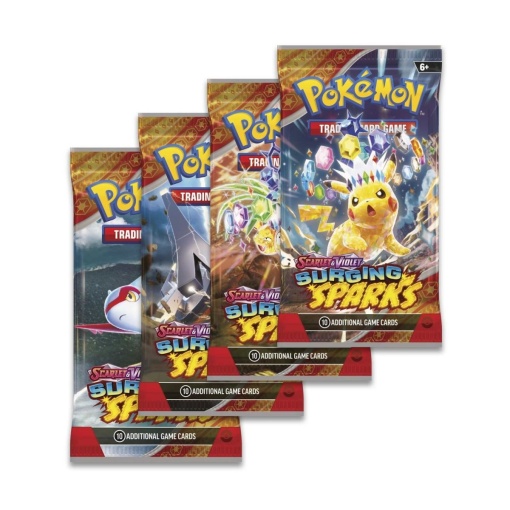 Pokémon TCG Card Pack: Scarlet &amp; Violet 8 Surging Sparks BG Фабрично запечатана бустерна опаковка - 1 бустерна опаковка