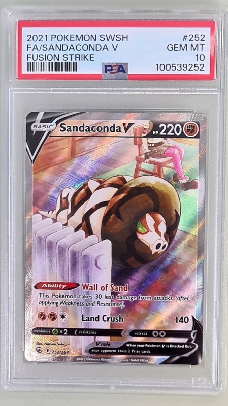 Sandaconda V FA/SANDACONDA V #252/264 Full Art Ultra Rare (English) PSA 10 GEM MT Sandaconda V FA/SANDACONDA V #252/264 Full Art Ultra Rare (English) PSA 10 GEM MT