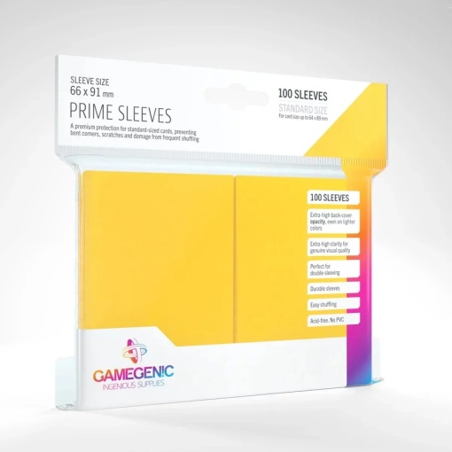 Комплект от 100 броя Gamegenic Prime калъфи за карти Pokemon TCG - жълти