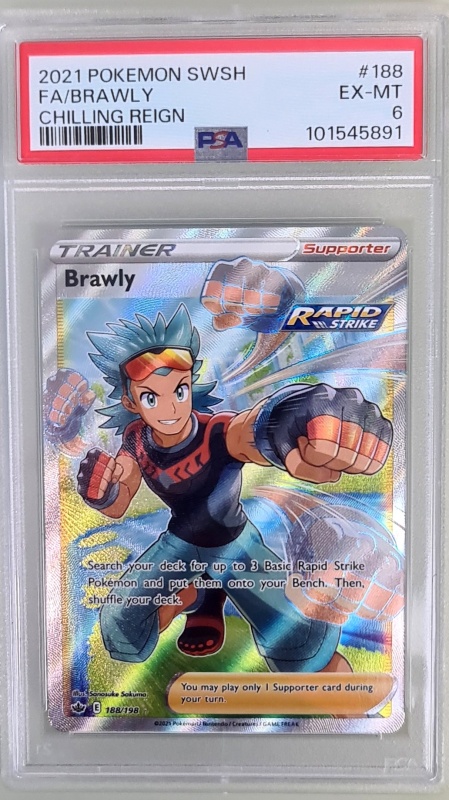 Brawly FA EX-MT 6 #188/198 Full Art (английски) PSA 6 EX MT