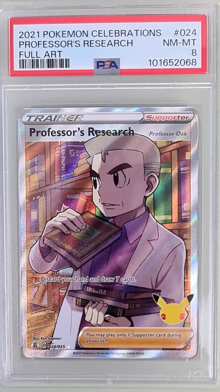 Professor's Research #024/025 (Oak) PSA 8 Near Mint Full Art (Български)