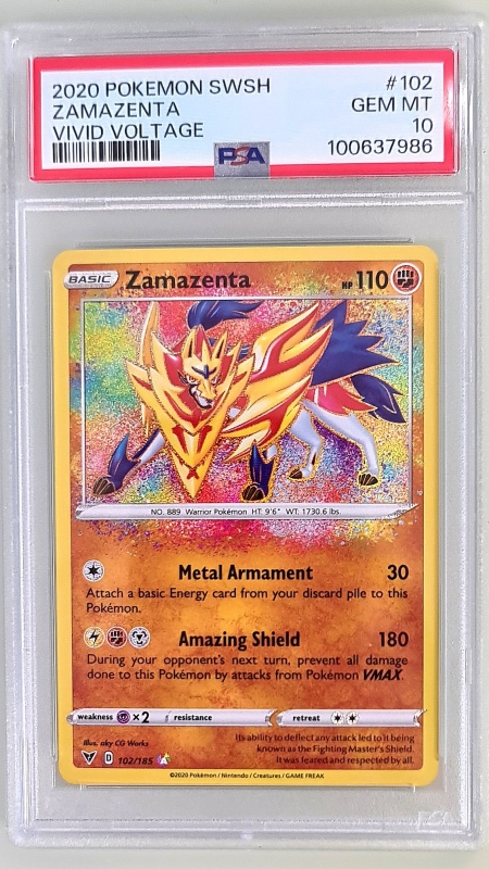 Замазента #102/185 Редки (английски) PSA 10 GEM MT