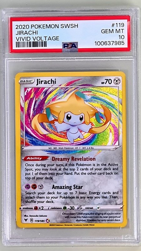 Jirachi #119/185 Редки (английски) PSA 10 GEM MT