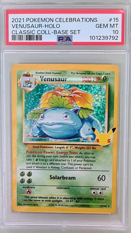 Venusaur #15/102 PSA 10 Gem Mint Holo (engleză) | PokeMANIA