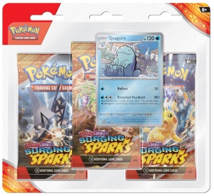 Комплект Pokémon TCG: Scarlet &amp; Violet 8 Surging Sparks 3 Pack Blister - промоционална карта Quagsire - Img 1