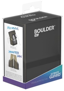 Cutie pentru carti de joc Ultimate Guard Boulder Deck Case - Standard Size, neagra (60 carti) - Img 5