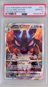 Lucario VSTAR FA/LUCARIO VSTAR #SWSH291 Full Art Ultra Rare (Engels) PSA 10 GEM MT