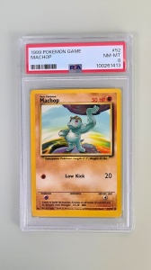 Machop #52/102 Vintage Gewoon (Engels) PSA 8 NM-MT - Img 2