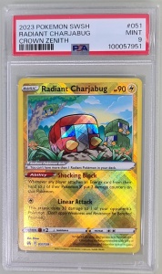 Radiant Charjabug #051/159 Radiant Rare (English) PSA 9 - Img 1