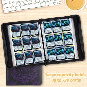 TCG Binder - Mapă de stocare cărți de joc TCG Premium 720 Double PU - Purple (720 carti) - Img 4