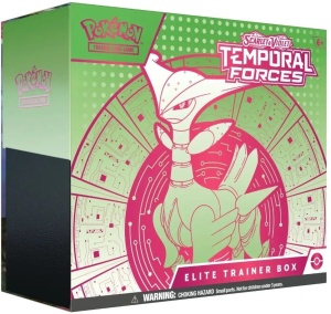 Σετ καρτών συναλλαγών Pokémon TCG: Scarlet & Violet 5 Temporal Forces Elite Trainer Box - Iron Leaves