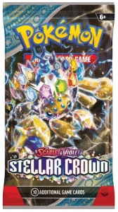 Пакет карти Pokémon TCG: Scarlet &amp; Violet 7 Stellar Crown BG Фабрично запечатана бустерна опаковка - 1 бустерна опаковка - Img 3