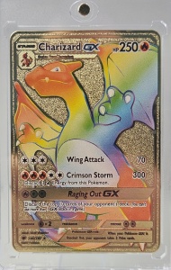 Charizard GX Gold - PokéMetal Carte (Fan Art) Συλλεκτική Μεταλλική Κάρτα - Img 3