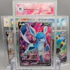 Glaceon V #076/069 SR Eevee Heroes 2021 GRAAD 10 Full Art Gem Mint (Japoneză) - Img 2