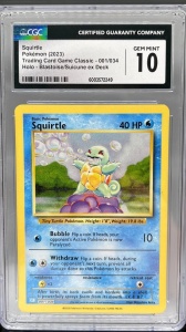 Squirtle #001/034 CGC 10 Gem Mint Holo - Pokémon (2023) Trading Card Game Classic (Español)