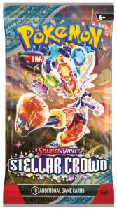 Пакет карти Pokémon TCG: Scarlet &amp; Violet 7 Stellar Crown BG Фабрично запечатана бустерна опаковка - 1 бустерна опаковка - Img 4
