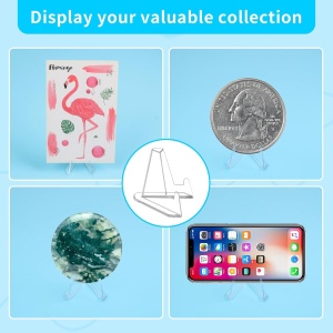 28 Card Display Stands, Card Stands, Card Stands for Sports Cards, Trading Card Stands, Acrylic Material, 5.33 cm (2.1 Inch) Tall - Img 4