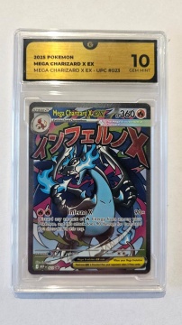 Mega Charizard X ex #023 — GG 10 GEM MINT (Mega Charizard X ex Ultra-Premium Collection Promo, 2025)
