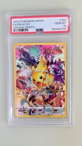 Pikachu FA/PIKACHU #160/159 Πλήρες έργο τέχνης εξαιρετικά σπάνιο (Αγγλικά) Ανακοίνωση δημοσίου συμφέροντος 10 GEM MT - Img 2