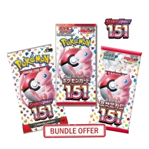 PokeMANIA Bundle 151 Booster Packs Mehrsprachig (EN+JP+KR) - Pokémon TCG Scharlachrot & Violett 151 (3er Pack)