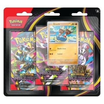 Pokémon TCG: Mega Evolución - Pitch Black — Paquete de 3 sobres de refuerzo