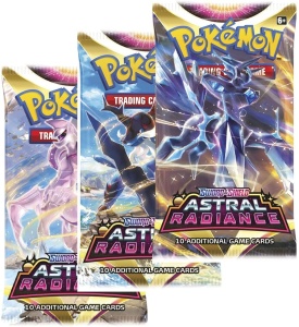 Pokémon TCG: Sword & Shield—Astral Radiance Blister Bundle 3 Pachete (Promo Sylveon & Eevee) - Img 8