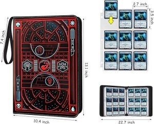 TCG Binder - Mapă de stocare cărți de joc TCG Premium 720 Double PU - Red Cyberpunk (720 carti) - Img 3
