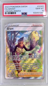 Grant FA/GRANT #GG62/GG70 Full Art Ултра рядко (английски) PSA 10 GEM MT - Img 1