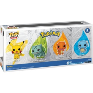 Lot de 4 Funko POP ! Pokémon - Pikachu, Bulbasaur, Charmander et Squirtle - Img 3