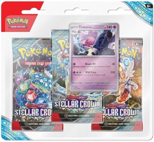 Σετ Pokémon TCG: Scarlet & Violet 7 Stellar Crown 3 τεμάχια σε συσκευασία blister - Tinkaton