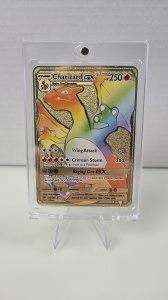 Charizard GX Auriu - PokéMetal (Fan Art) Колекционерска метална карта - Img 2