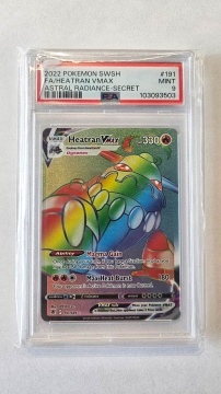 Heatran VMAX #191/189 Rainbow Rare Secret — PSA 9 MINT (Sword & Shield Astral Radiance, 2022)