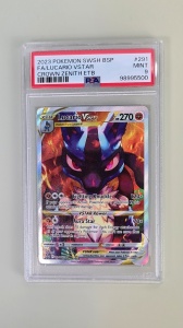 Lucario VSTAR FA/LUCARIO VSTAR #SWSH291 Full Art Ultra Rare (English) PSA 9 - Img 2