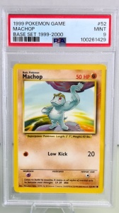 Machop #52/102 Vintage Common (engelska) PSA 9